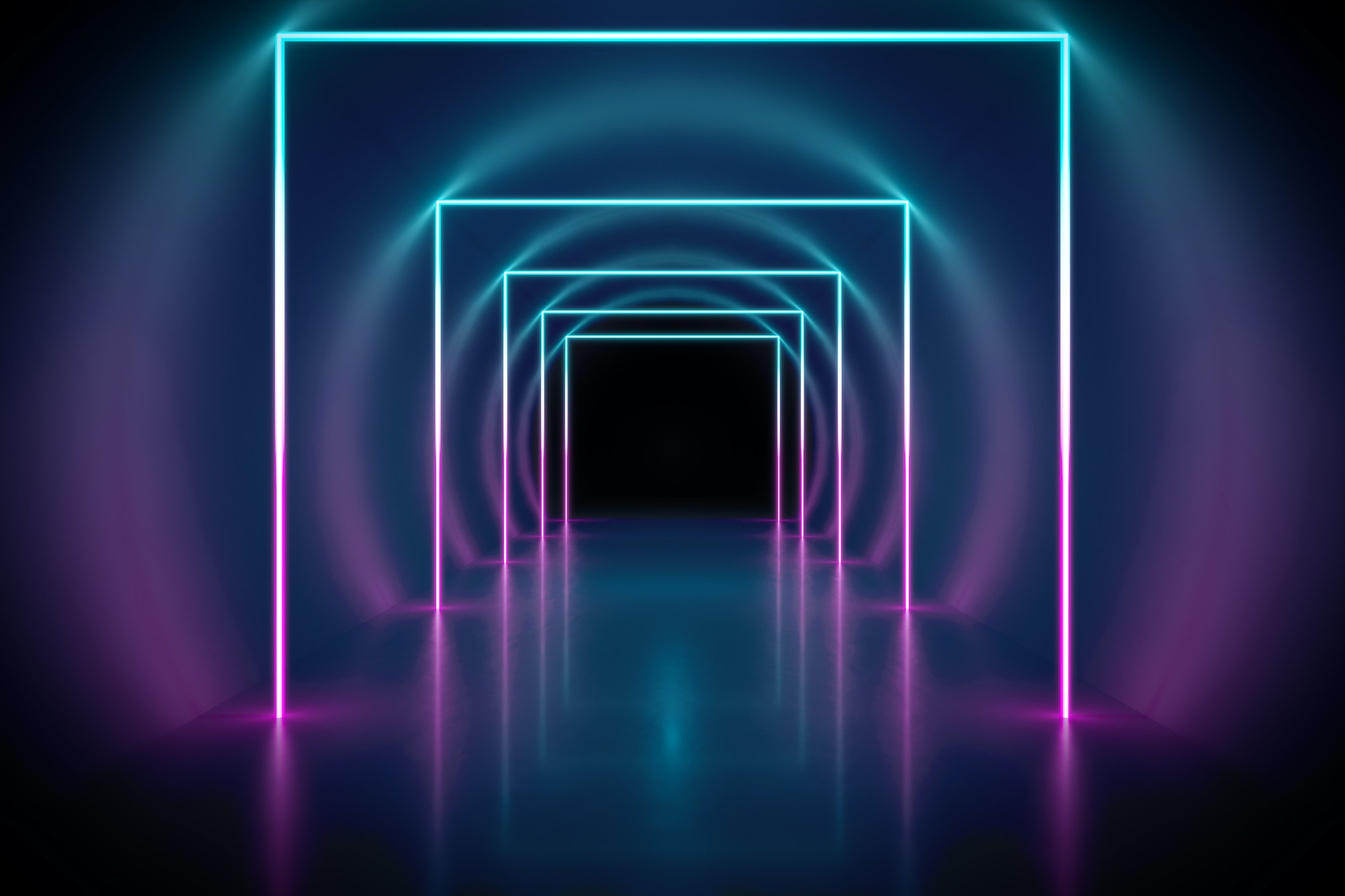 neon lights tunnel background