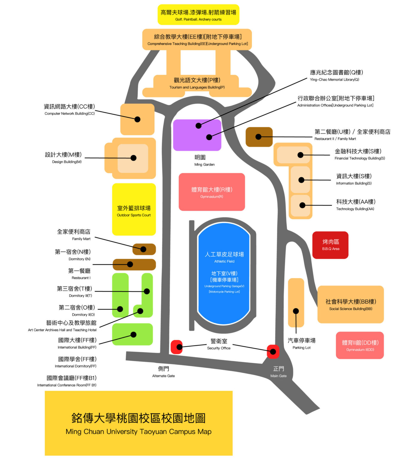 校區地圖指引 - 銘傳大學金融科技應用學系