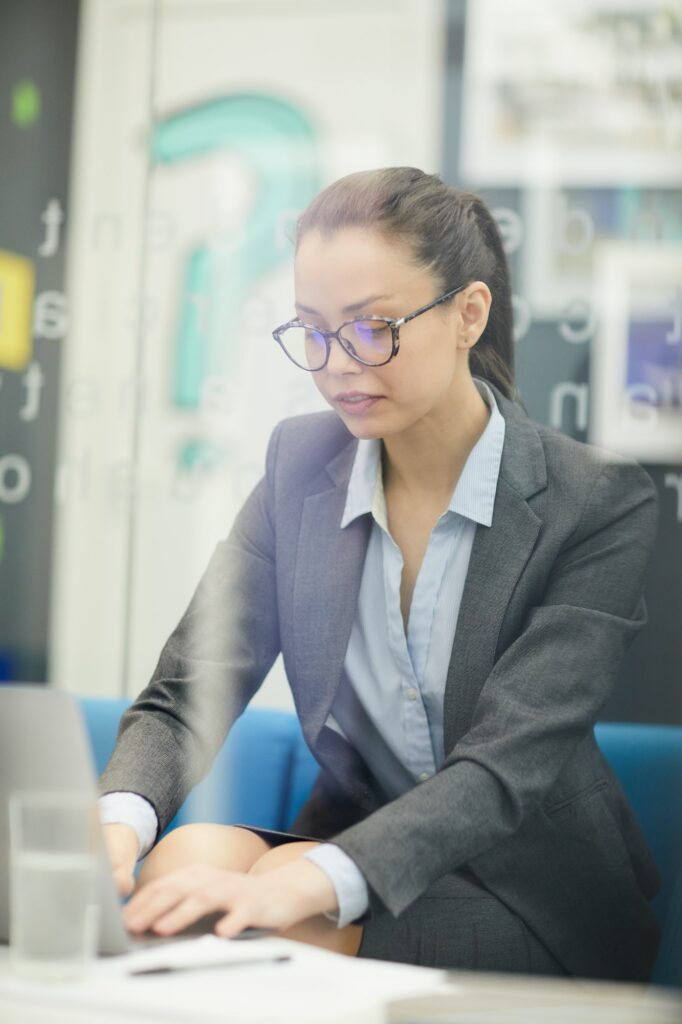 Businesswoman using Laptop